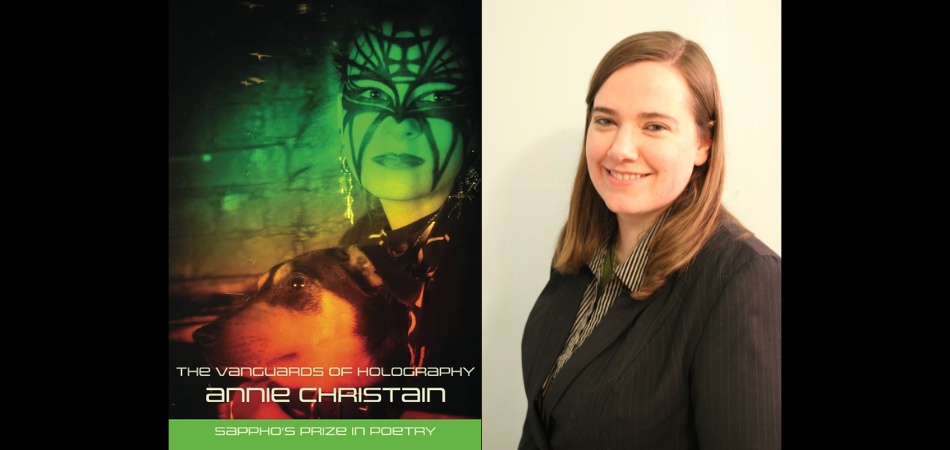 The Vanguards of Holography book cover and Annie Christain author photo